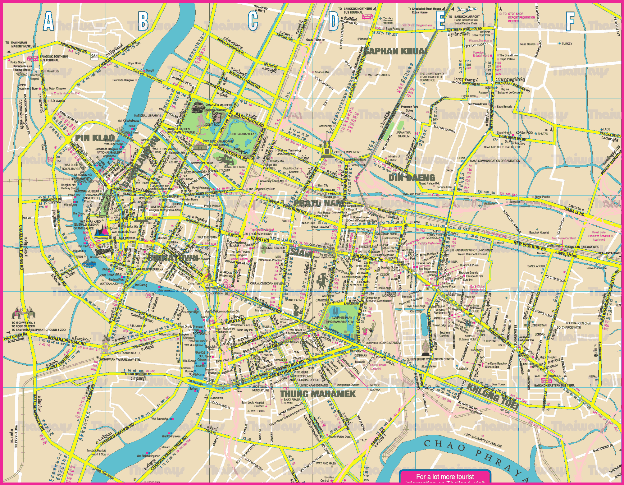 map of bangkok thailand